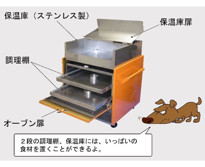 たくさんの食材を調理・保存できる焼き芋機