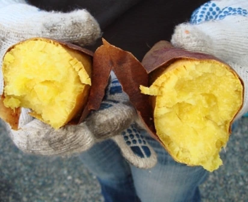 おいしく焼けた焼き芋